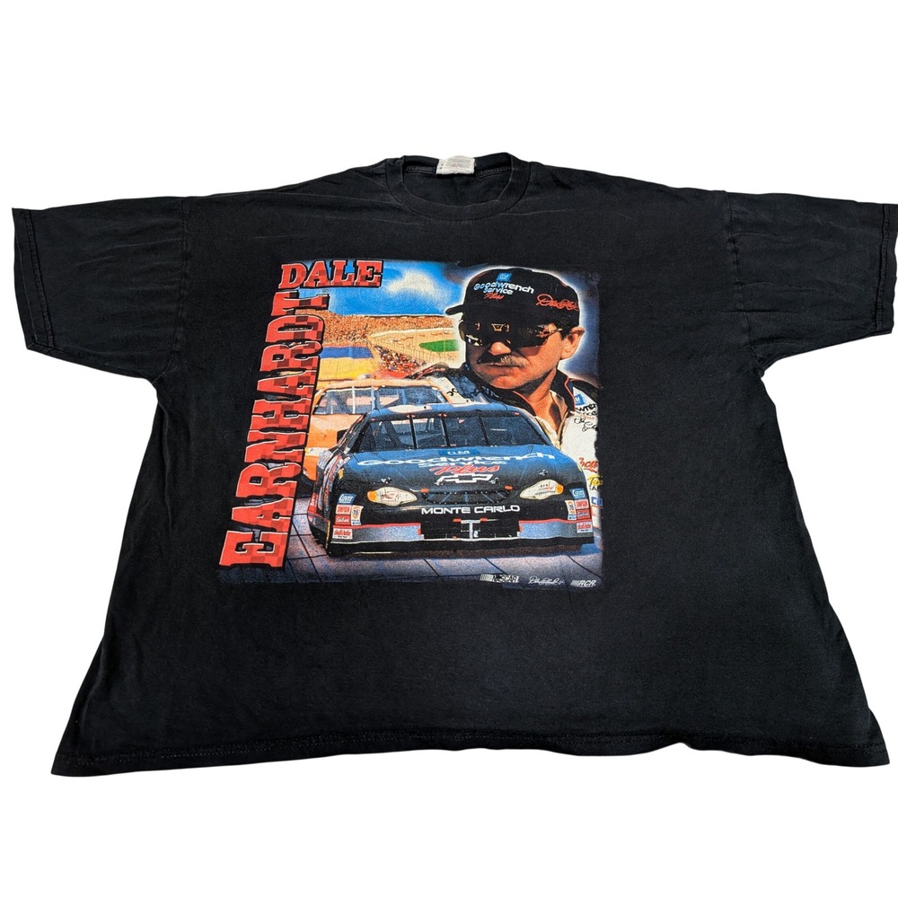 Competitors View T-Shirt Mens 2XL Black Dale Earnhardt NASCAR Racing Vintage 90s